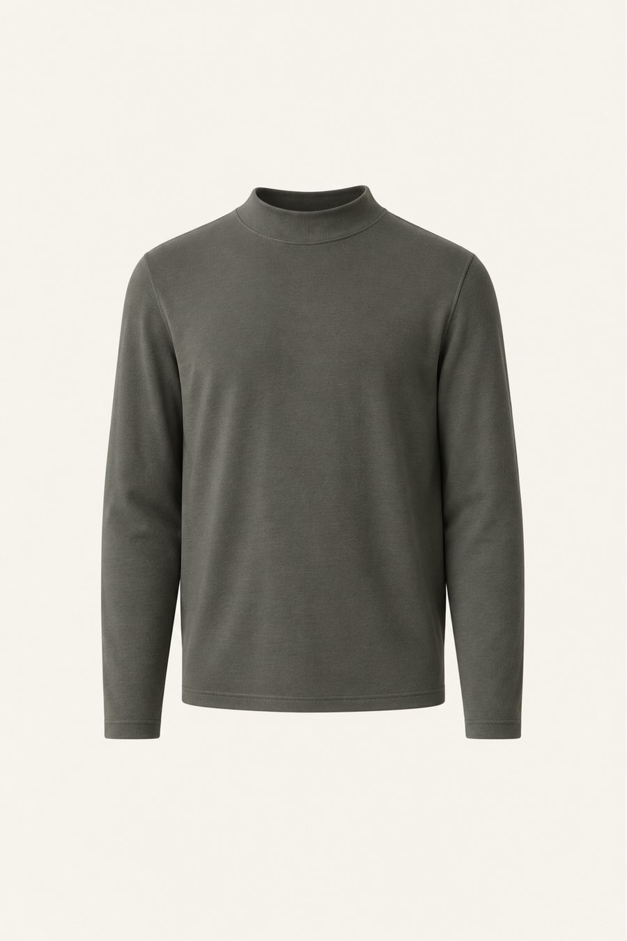 Finero Merino Mock Neck Tee Olive