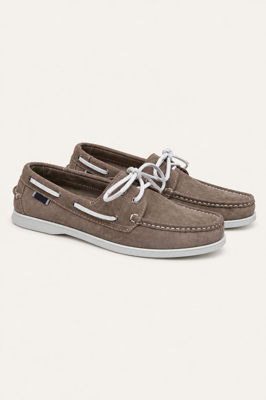 Deravo Suede Docksides Taupe