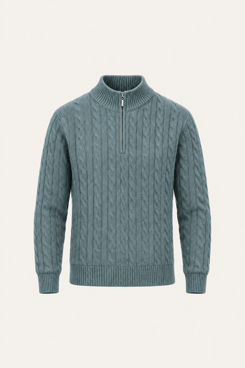 Seviro Australian Wool Cable Knit Teal