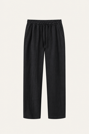 Pinaro Linen Trousers Black