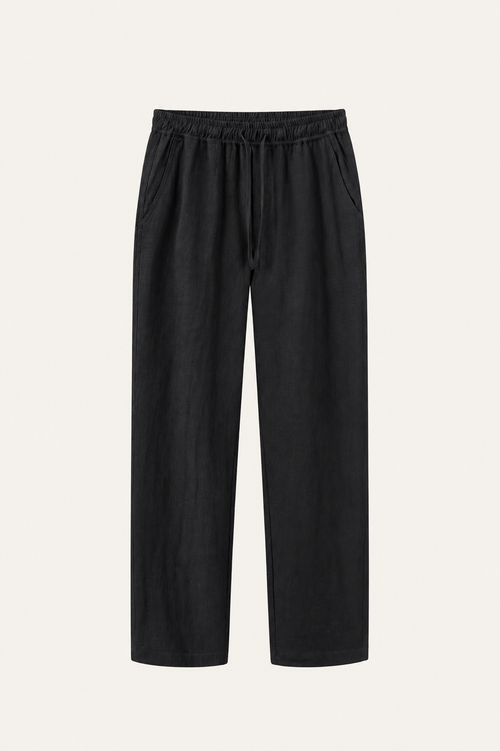Pinaro Linen Trousers Black