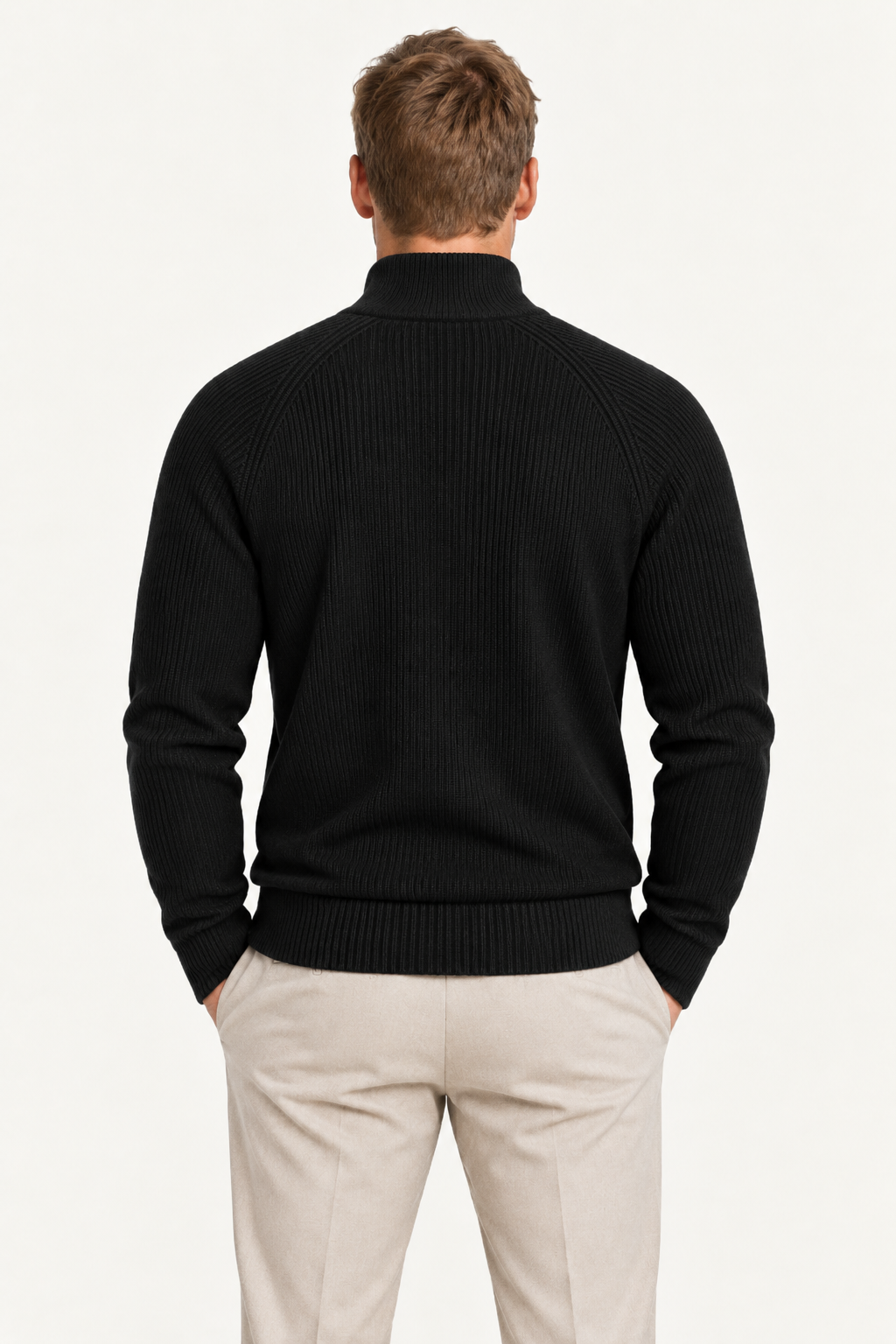Selano Zip Knit Black