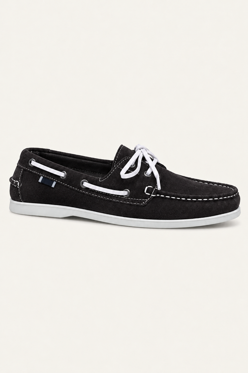 Deravo Suede Docksides Black
