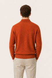 Aurelio Cashmere Mock Neck Terracotta