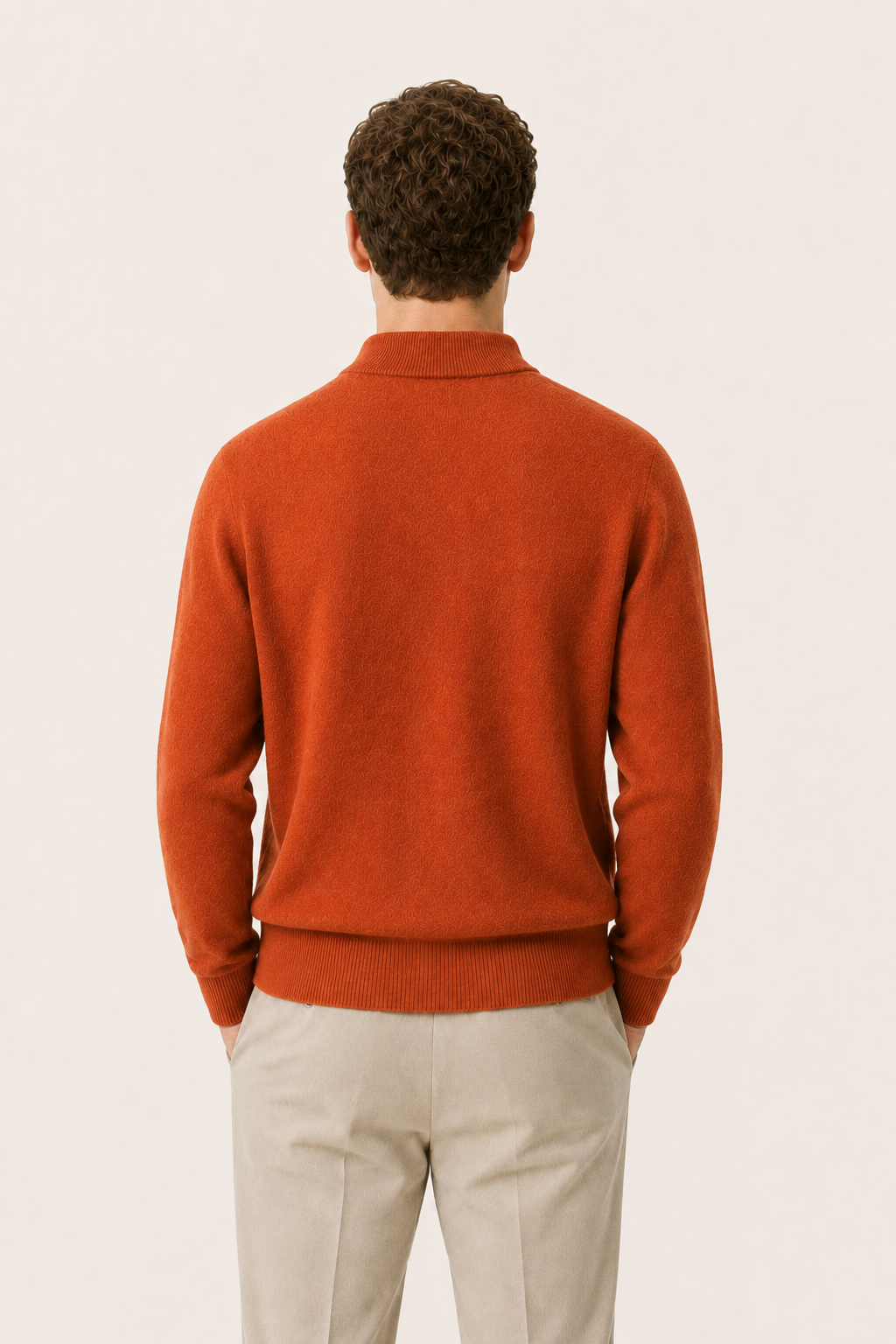 Aurelio Cashmere Mock Neck Terracotta