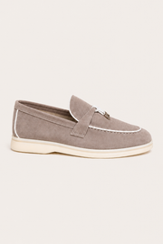 Amari Buckled Loafers Taupe