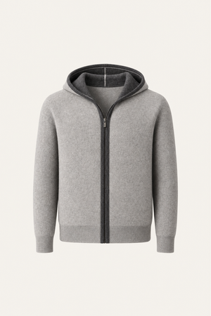 Ravalo Cashmere Zip Hoodie Grey