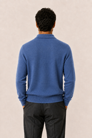 Avarel Wool Polo Knit Blue