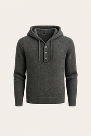 Avaro Merino Hooded Knit Dark Grey