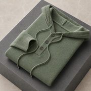 Avaro Merino Hooded Knit Green