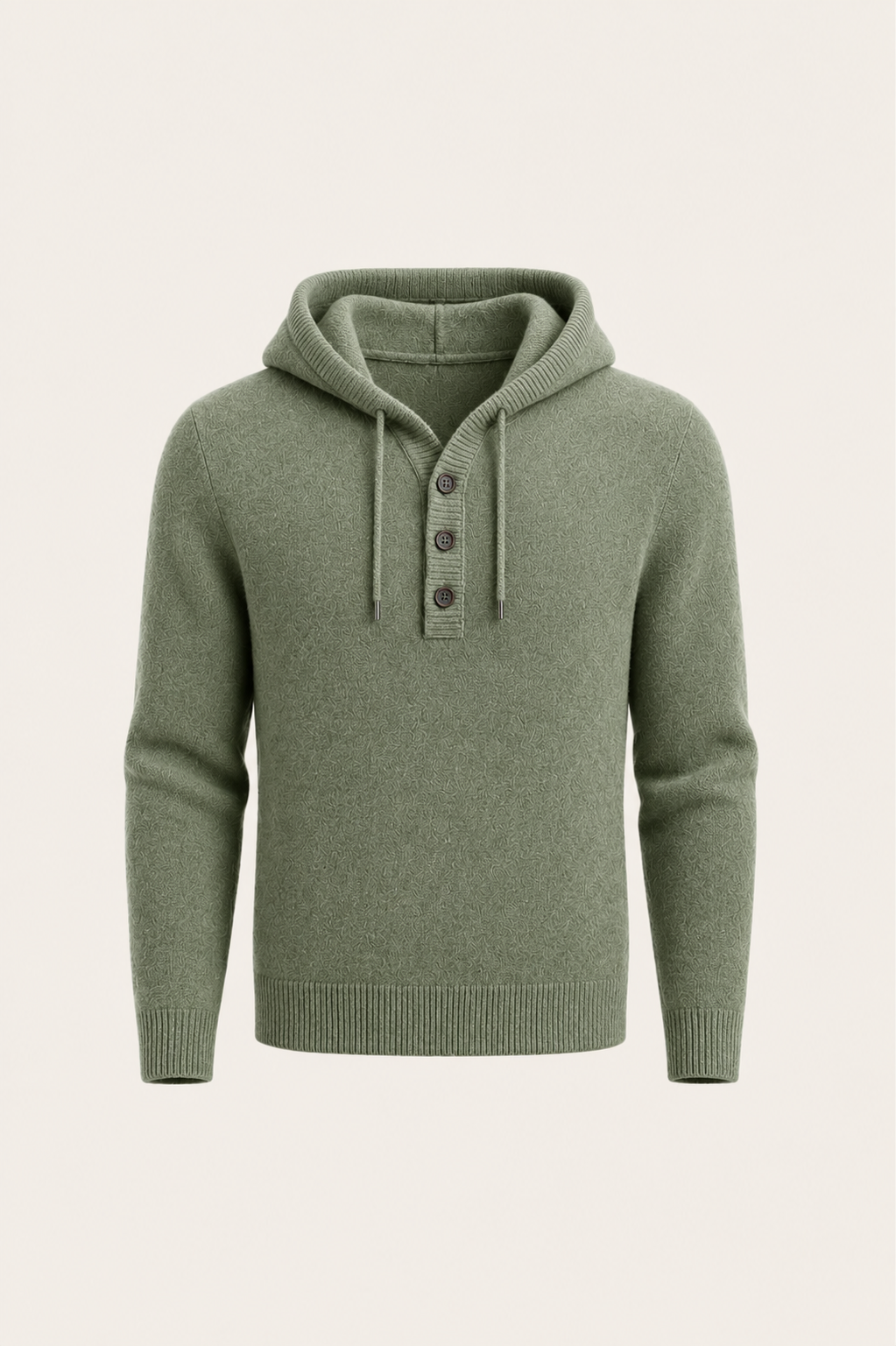 Avaro Merino Hooded Knit Green