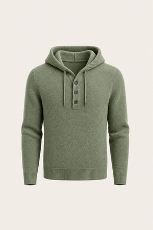 Avaro Merino Hooded Knit Green
