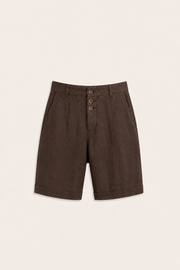 Morano Linen Short Brown