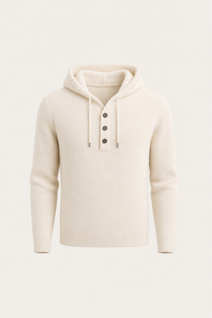 Avaro Merino Hooded Knit Ivory