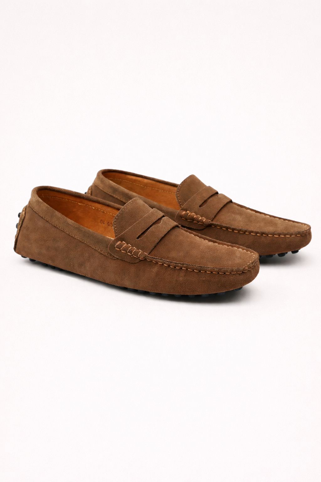 Suede Driver Loafers Brown
