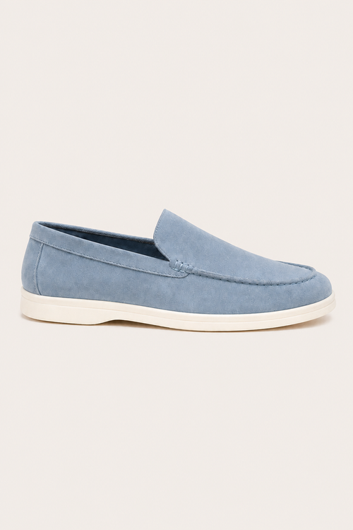Bavaro Suede Loafers Light Blue
