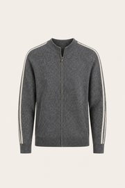 Darilo Wool Zip Knit Dark Grey