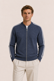 Darilo Wool Zip Knit Navy