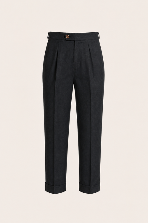 Laveno Linen Trousers Black