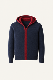 Ravalo Cashmere Zip Hoodie Navy