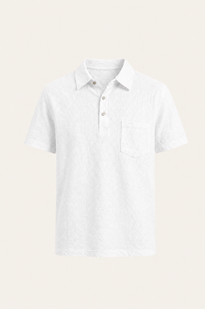 Linano Linen Polo White