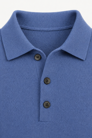 Avarel Wool Polo Knit Blue