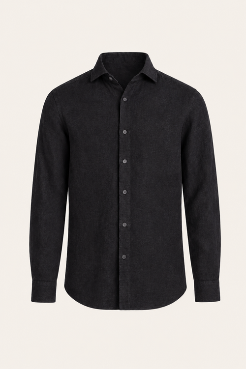 Avari Linen Shirt Black