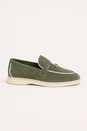 Rovain Buckled Loafers Sage Green