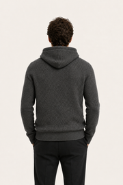 Avaro Merino Hooded Knit Dark Grey