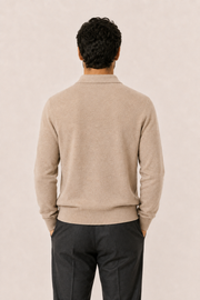 Avarel Wool Polo Knit Beige