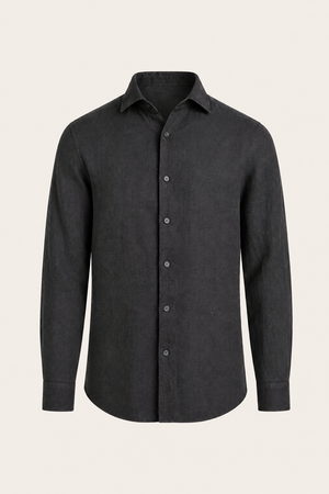 Avari Linen Shirt Charcoal