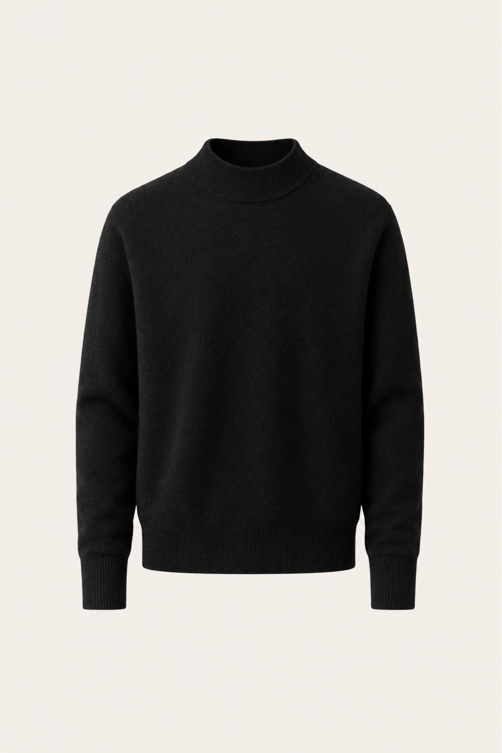 Aurelio Cashmere Mock Neck Black
