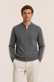 Darilo Wool Zip Knit Dark Grey