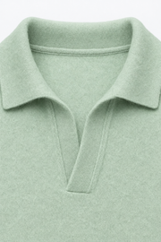 Malero Wool Polo Knit Green