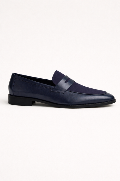 Balero Leather Loafer Navy