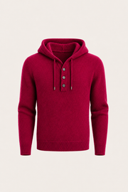 Avaro Merino Hooded Knit Burgundy