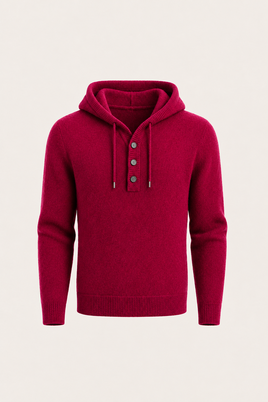 Avaro Merino Hooded Knit Burgundy