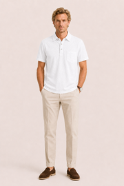 Linano Linen Polo White